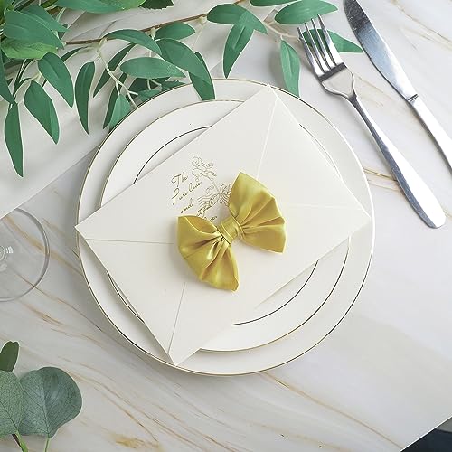 AIMUDI Gold Bows for Gift Wrapping 3.5" Gold Bows for Crafts Satin Bows for Treat Bags Premade Bows for Cake Pops Candy Apple Wedding Favors Baby Shower Decor -24 Counts - color: Gold