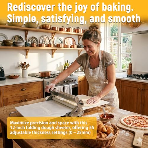 12" Foldable Manual Dough Sheeter Dough Sheeter Machine For Home