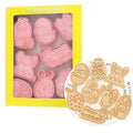 8-Piece Cute Easter Rabbit Cookie Cutters Set - Plastic Easter Egg Cookie Mould Press - Baking Kitchen Tools - color: Easter B