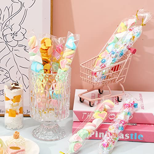 Augshy Pretzel Rod Bags,300 Pcs 2x10 Clear Treat Bag with Sea for Packaging - size: 2 x 10 Inches
