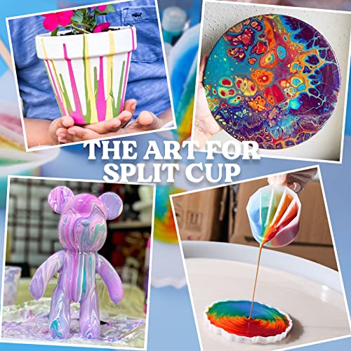 LET'S RESIN Silicone Split Cups, 4-Pack, 2-5 Channels, White - size: 4 Cups (15 oz)