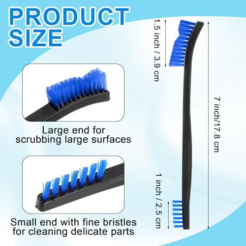 Boao 20 Packs Double-Ended Gun Cleaning Brushes 7 Inch, Blue - color: Blue