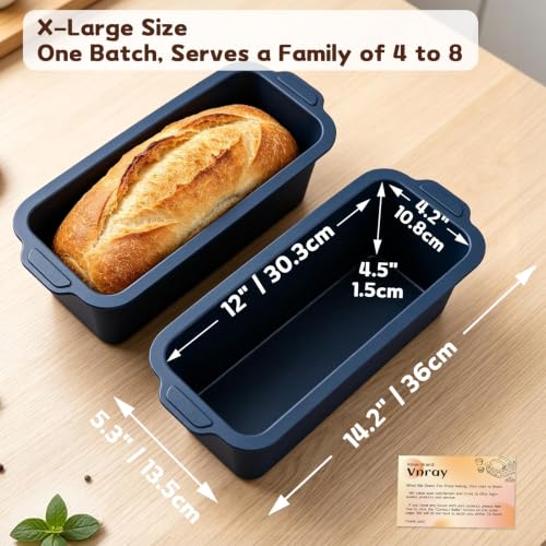 Silicone Long Bread Loaf Pan: 12x4.2x4.5 Inch Homemade Sandwich Baking Mold - color: Gray, size: 12 x 4.2 Inches