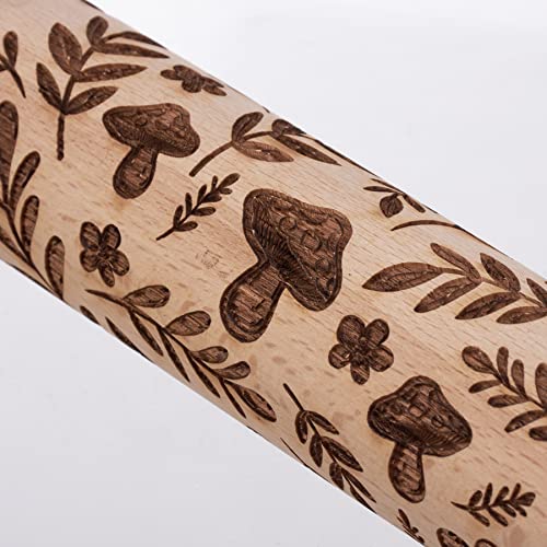 Primitives by Kathy Small Mushrooms Rolling Pin