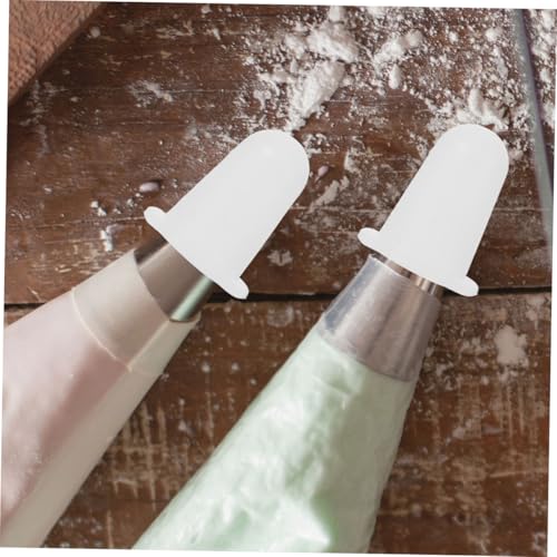 Silicone Piping Tip Protectors 4 Pack White for Icing - size: 4.80X2.80X2.80CM