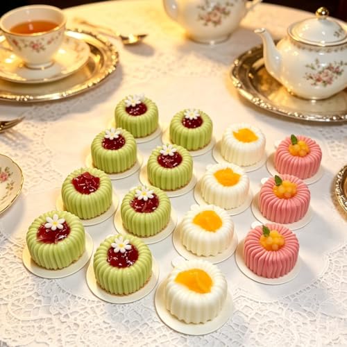 Cylinder Coil Silicone Baking Mold, 3D Round Mini Mousse Cake Molds - color: White(15-Cavity)