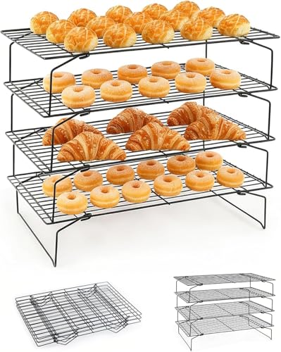 4-Tier Collapsible Cooling Racks Detachable Wire - size: 4 Tier