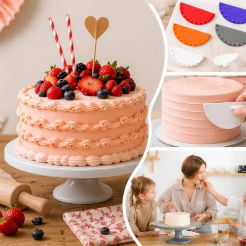 6 Pcs Cake Decorating Tools Set, Icing Comb Scrapers for Cake Leveler, Baking Tools for Cake Decoration