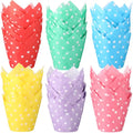 600 Pcs Tulip Cupcake Liner, Green, Red, Pink, Purple, Yellow, Blue