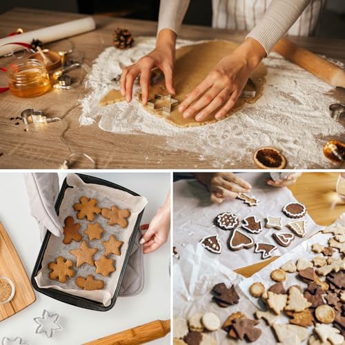 HARFINGTON 3Pcs Circle Round Cookie Cutters Set Assorted Sizes Stainless Steel Geometric Holiday Cookie Cutters Biscuit Mould for Pastry Fondant Cake Cookie - style: Circle Round