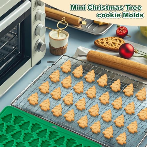 Mini Christmas Tree Candy Mold, 100 Cavity Christmas Tree Gummy Molds - color: 100-Cavity Christmas Tree Gummy Molds
