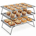 Cooling Rack for Baking, 3-Tier Stackable Wire Rack 10"x15.8" - color: Cooling rack*3