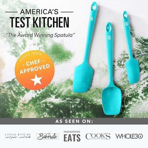 DI ORO Silicone Spatula Set - 600F Heat Resistant, 4-Pc Teal - color: Teal