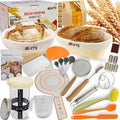 Sourdough Starter Kit with Bread Proofing Baskets, Jars, Baking Essentials
