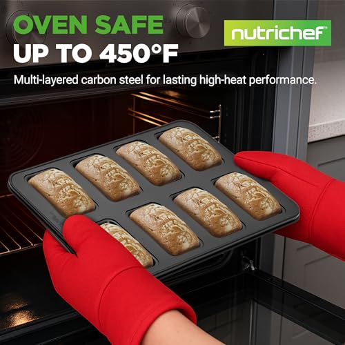 NutriChef 42-Piece Nonstick Bakeware Set | Carbon Steel Baking Pans Set with Oven Mitts, Muffin Trays, Cookie Sheets, Loaf Pan, & Accessories for Cakes, Pizza & Bread. - size: 42-Piece Set 2026 edition