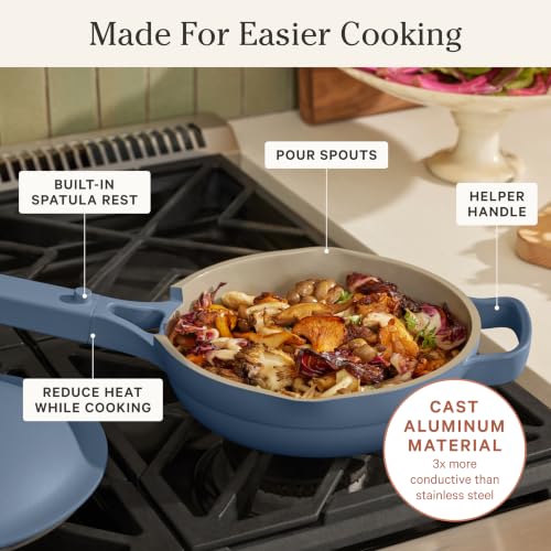 Our Place Mini Always Pan, 8.5" Ceramic Nonstick Pan - color: Blue Salt, size: 8.5"