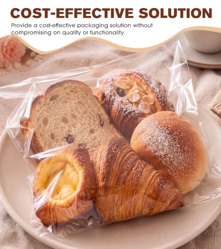 Yuiicaov 100 Pcs Clear Self Sealing Cellophane Bags, 8.5x11 Inches Cookie Bags Resealable Sleeves Bags for Photo Mats, Documents, Notebook, Paper or Gifts, 3 Mils Individual Self Adhesive Wrappers - size: 8.5x11 Inch (Pack of 100)