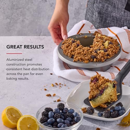 KitchenAid Nonstick Aluminized Steel Round Cake Pan, Dishwasher Safe, Contour Silver, 6 Inch - color: Contour Silver, size: 6 Inch