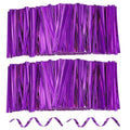 HARFINGTON 3200Pcs Bag Twist Ties 2.4" Reusable Metallic Wire Cable Ties - color: Purple