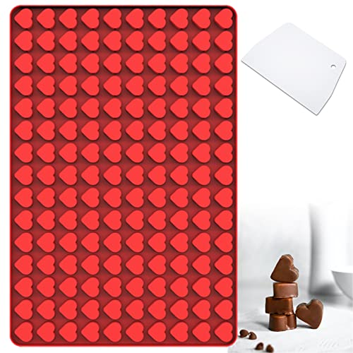Mini Heart Silicone Mold, 150 Cavities - color: Love Shape