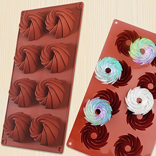 ionEgg Silicone Vortex Mold for Making Chocolate, Candy, Pudding, Cookies, Pack of 3