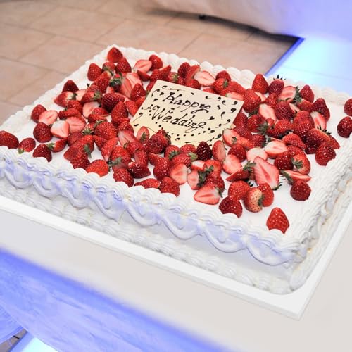 Affrolling 10 Pack Full Sheet Rectangle Cake Drum 1/2 Inch Thick Cake Board - color: White, size: 18.5 x 26 Inch Full Sheet