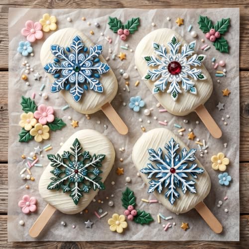 Christmas Snowflake Silicone Mold Winter Snow Fondant Mold - color: Style I