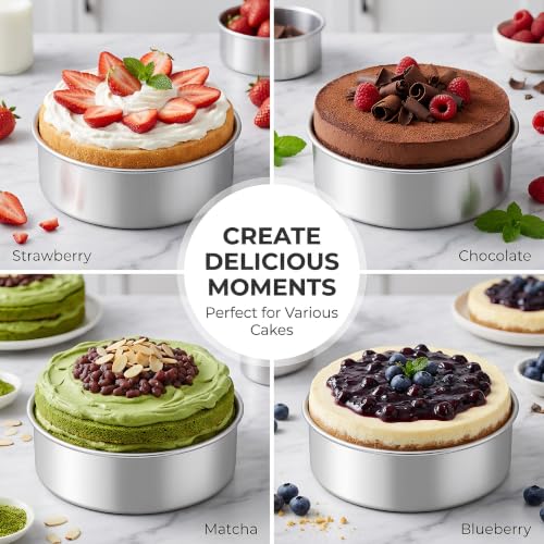 Homikit 4 Inch Round Cake Pan set of 3, Mini Layer Cake Baking Pans - size: 4 inch