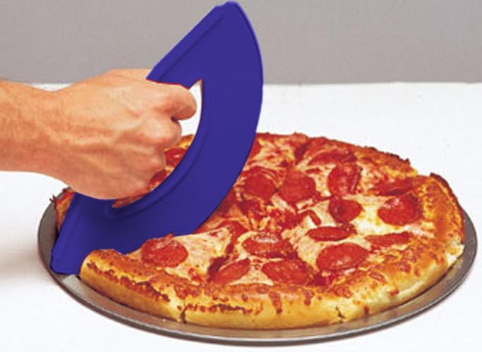 Smartwares Rock'n Roll Pizza Cutter, Plastic Rocking Slicer, Made in USA - color: Blue