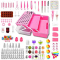 Cake Decorating Kit, 387 Pcs Baking Supplies (Pink)