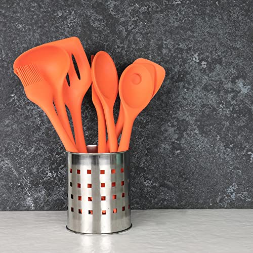 Chef Craft Premium Silicone Spoon Spatula, 11.5 inch, Orange - color: Orange