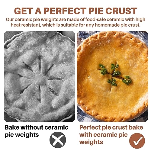Sukh 1.94LB Pie Weights for Baking - Reusable Ceramic Pie Crust Weights - size: 1.94LB