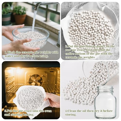 Sukh Pie Weights for Baking 0.92LB - Ceramic Baking Beans for Blind Baking
