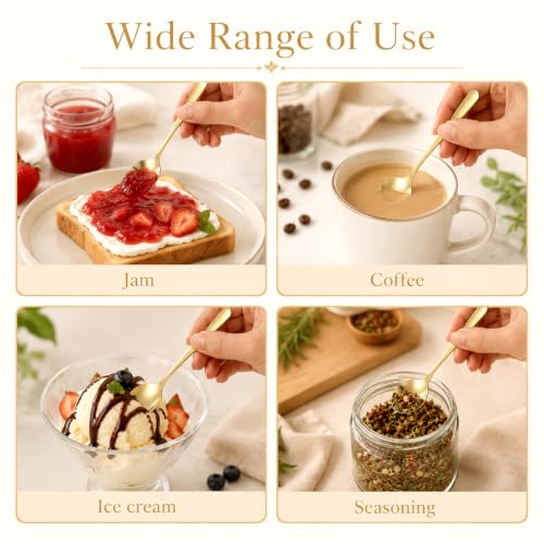 8pcs Coffee Spoon Tiny Spoons 3.5 Inch Mini Spoons for Spice Jars