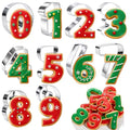 9PCS 0-9 Number Cookie Cutters Set, Stainless Steel Metal Birthday Numbers Cutters for Cake Topper, Baking Decorating, Fondant, Digit Cookie Cutters, Baking Tool for Homemade Biscuits, Cookie, Dough