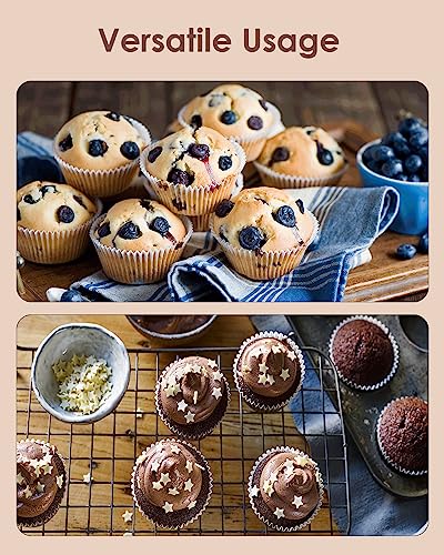 Bake Choice 400pcs Black Mini cupcake liners for baking, mini muffin liners - size: Mini