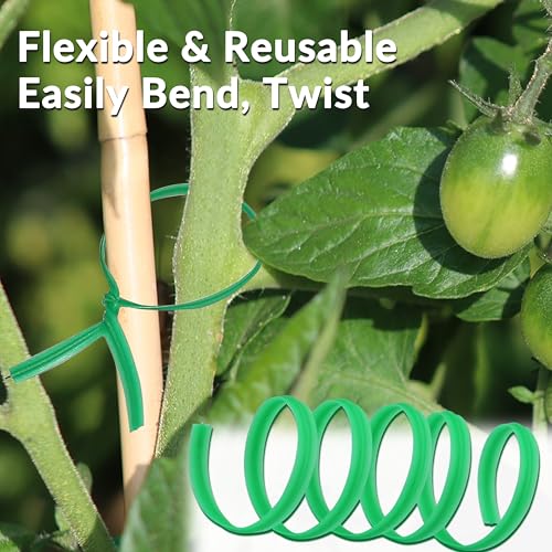 Gardzen 300 Pack 12" Twist Ties Reusable Coated Wire Plant Ties - size: 12 Inch