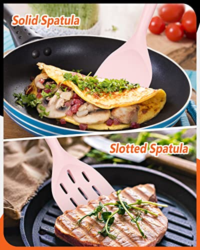 Badiano Silicone Spatula, Non Stick Turner for Cooking, Food Grade, Pink - color: Pink