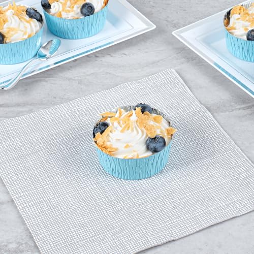 Restaurantware Pastry Tek 3 oz Round Blue Foil Ramekin Cups, 200 Count - color: Blue