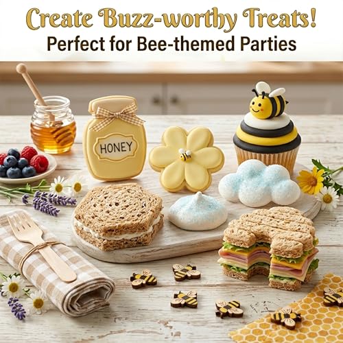 6 Pcs Butterfly Cookie Cutter Set, Stainless Steel Butterfly Shapes Molds for Party Baking Tool, Kids Birthday Decoration, Biscuit, Fondant & Sandwich, Homemaking, Biscuits, Dough (Bee)