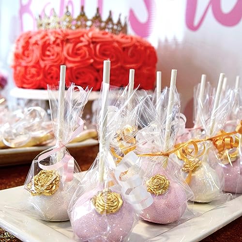 360Pcs Cake Pop Sticks and Wrappers Ties Kit - style: 120 Sticks, 120 Bags, 120 Silver Ties