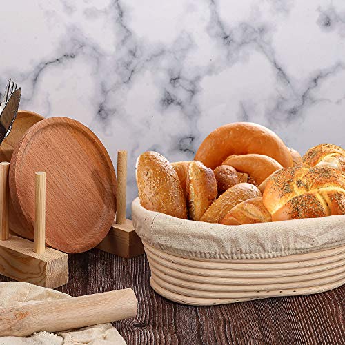 Tatuo 6 Pack Banneton Bread Proofing Cloth Liner, 10" Oval, 9" Round