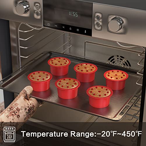 4 inch Mini Cake Pans, 6 Pack Nonstick Silicone Small Cake Pans