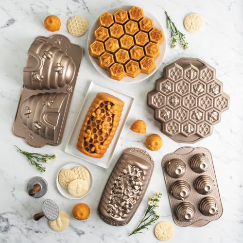 Nordic Ware Honey Hive Loaf, 6 Cup, Toffee - size: 6 Cup, style: Honey Hive Loaf