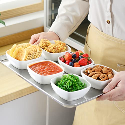 MALACASA 5 oz Porcelain Dip Bowls Set, 12 Pack Small Ramekins Stackable