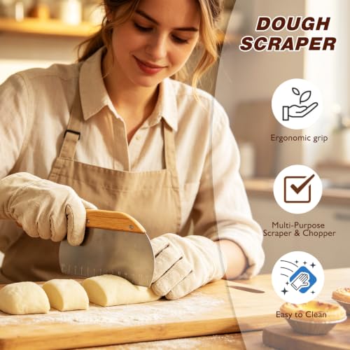 Sourdough Starter Kit, Silicone Bread Proofing Basket Set, Baking Supplies
