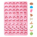 Halloween Silicone Candy Chocolate Mold with 15 Spooky Shapes - color: Pink-QY309