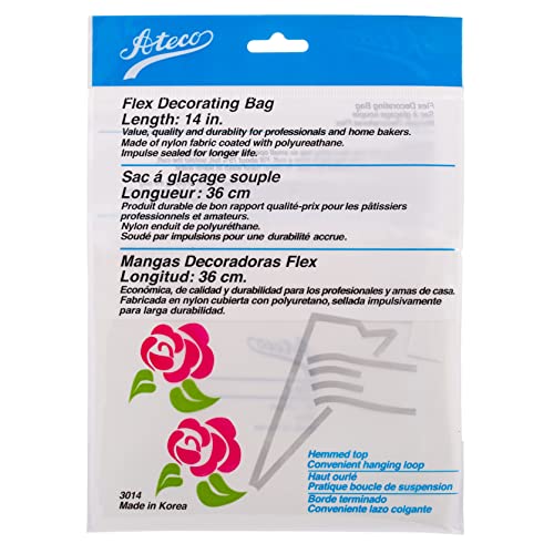 Ateco Flex Decorating Bag, Coated Nylon, 14-Inch, Reusable, White - size: 14" Bag