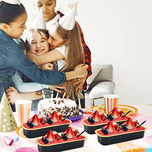 LNYZQUS Mini Loaf Pans with Lids 100 Pack, 6.8oz Small Cake Tins - color: Black, size: 6.8 oz