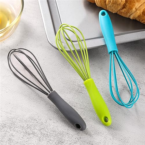 Silicone Eggs Beater Handheld Whisk Cream Foam Maker n Slip Eggs Blender Silicone Eggs Whiskers Portable Red